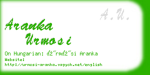 aranka urmosi business card